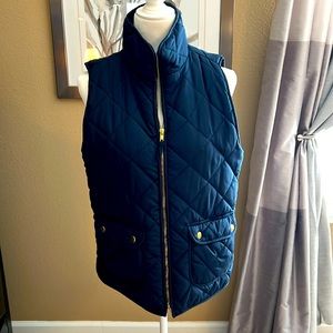 Quilted Vest Navy Blue